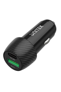 Unitek P1400A Nabíječka do auta 38W USB-A USB-C QC 3.0 Obrázok pre Unitek P1400A Nabíječka do auta 38W USB-A USB-C QC 3.0