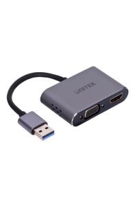 Obrázok pre UNITEK ADAPTÉR USB-A - HDMI A VGA, FULL HD, M/F