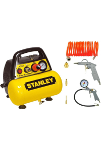 Obrázok pre BEZOLEJOVÝ KOMPRESOR 6L+PNEUMATICKÁ SADA STANLEY