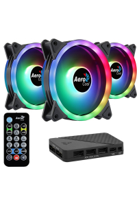 Aerocool Duo 12 Pro Počítačová skříň Ventilátor 12 cm Černá 3 kusů Obrázok pre Aerocool Duo 12 Pro Počítačová skříň Ventilátor 12 cm Černá 3 kusů