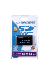 Esperanza EA117 čtečka karet Černá USB 2.0 Obrázok pre Esperanza EA117 čtečka karet Černá USB 2.0