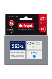 Obrázok pre Activejet AH-963CRX inkoust pro tiskárny HP, Náhradní inkoust HP 963XL 3JA27AE; Premium; 1760 stran; modrý
