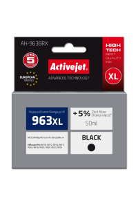 Obrázok pre Activejet AH-963BRX inkoust pro tiskárny HP, Náhradní inkoust HP 963XL 3JA30AE; Premium; 2100 stran; černý