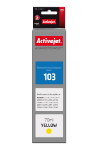 Obrázok pre Activejet AE-103Y (náhradní inkoust Epson 103 C13T00S44A; Supreme; 70 ml; žlutý)