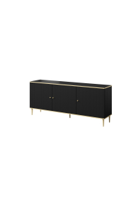 Obrázok pre Truhla GLAMOUR 180x40x75,5 cm černá matná + zlatá