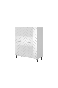 Obrázok pre Regály ABETO 100,5 x 40 x 121,5 cm bílá/lesklá bílá