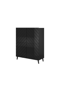Obrázok pre Regál ABETO 100,5 x 40 x 121,5 cm černý/lesklý černý
