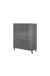 Obrázok pre Regál ABETO 100,5 x 40 x 121,5 cm grafit/lesklý grafit