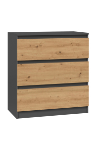 Obrázok pre Topeshop M3 ANTRACYT/ARTISAN komoda