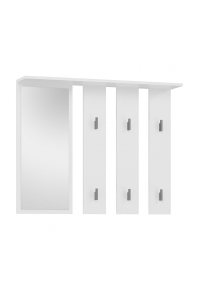 Obrázok pre Věšák + zrcadlo PARMA 100x15x.81,5 cm, Bílá