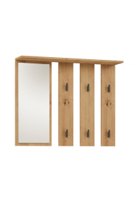 Obrázok pre Věšák + zrcadlo PARMA 100x15x.81,5 cm, řemeslný dub