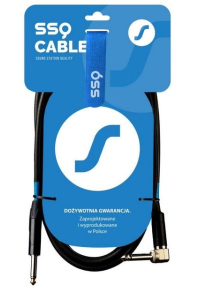 Obrázok pre SSQ JMPJMK1 SS-1439 Kabel Jack Mono - Jack Mono (Úhel 90 stupňů) 1 m  Černá