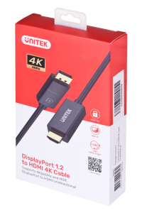 Obrázok pre KABEL UNITEK DisplayPort 1.2, HDMI, 4K@60HZ, 1,8M, V1608A