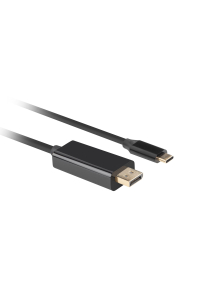 Obrázok pre Lanberg CA-CMDP-10CU-0010-BK adaptér k video kabelům 1 m USB typu C DisplayPort Černá