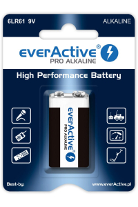 Alkalická baterie 6LR61 9V (R9*) everActive Pro Obrázok pre Alkalická baterie 6LR61 9V (R9*) everActive Pro