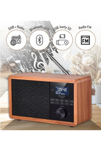 Obrázok pre Adler AD 1184 rádio Cestovní Digitální Černá, Dřevo