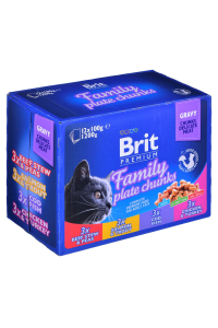 Obrázok pre BRIT Cat Pouches Family Plate - mokré krmivo pro kočky - 12 x 100g