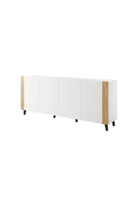 Obrázok pre Komoda FARO 200x42x82 bílá matná + dub craft