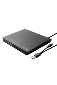 Obrázok pre SAVIO AK-59 Externí tenký CD/DVD rekordér R/RW - USB-C/USB-A, černý
