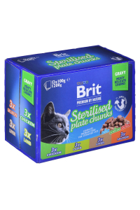 Obrázok pre BRIT Premium Cat Sterilised Plate - mokré krmivo pro kočky - 12x100g