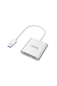 UNITEK Y-9313 čtečka karet USB 3.2 Gen 1 (3.1 Gen 1) Stříbrná Obrázok pre UNITEK Y-9313 čtečka karet USB 3.2 Gen 1 (3.1 Gen 1) Stříbrná
