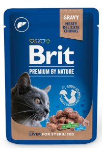 Obrázok pre BRIT Premium Cat Liver Sterilised - mokré krmivo pro kočky - 100g