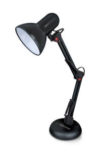 Esperanza AVIOR stolní lampa E27 12 W LED Černá Obrázok pre Esperanza AVIOR stolní lampa E27 12 W LED Černá