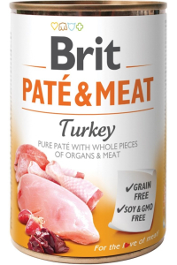 Obrázok pre BRIT Paté & Meat s krůtím masem - mokré krmivo pro psy - 400 g