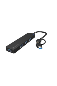 NATEC HUB USB-C 3.0 MAYFLY 4-PORTS + USB-A ADAPTER Obrázok pre NATEC HUB USB-C 3.0 MAYFLY 4-PORTS + USB-A ADAPTER