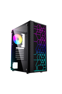 Obrázok pre Gembird Počítačová skříň Fornax 2500 ARGB Gaming ATX, Midi Tower, podsvícení, černá