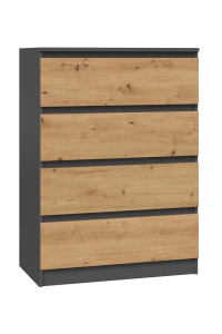 Obrázok pre Topeshop M4 ANTRACYT/ARTISAN komoda