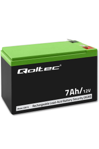 Qoltec 53076 Baterie AGM | 12V | 7Ah | Bezpečnostní Obrázok pre Qoltec 53076 Baterie AGM | 12V | 7Ah | Bezpečnostní