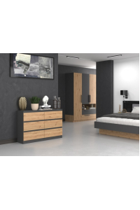 Obrázok pre Topeshop M6 120 ANTRACYT/ART komoda