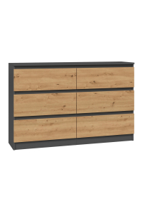 Topeshop M6 120 ANTRACYT/ART komoda Obrázok pre Topeshop M6 120 ANTRACYT/ART komoda
