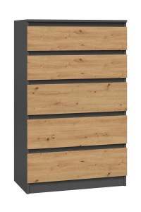 Obrázok pre Topeshop M5 ANTRACYT/ARTISAN komoda
