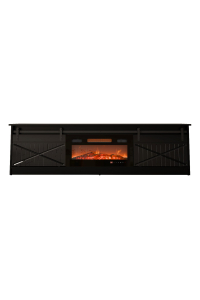 Obrázok pre RTV GRANERO + krbová skříň 200x56,7x35 černá/černý lesk