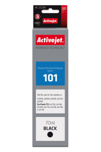 Activejet Ink AE-101BK lahvička s inkoustem pro tiskárnu Epson, náhradní Epson 101; Supreme; 70 ml; černý Obrázok pre Activejet Ink AE-101BK lahvička s inkoustem pro tiskárnu Epson, náhradní Epson 101; Supreme; 70 ml; černý