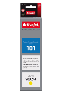 Activejet Ink AE-101Y Inkoustová lahvička pro tiskárnu Epson, náhradní Epson 101; Supreme; 70 ml; žlutá barva Obrázok pre Activejet Ink AE-101Y Inkoustová lahvička pro tiskárnu Epson, náhradní Epson 101; Supreme; 70 ml; žlutá barva