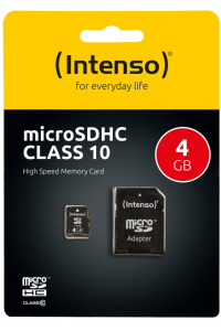 Obrázok pre Pamäťová karta INTENSO 3413450 (4 GB; trieda 10; adaptér)
