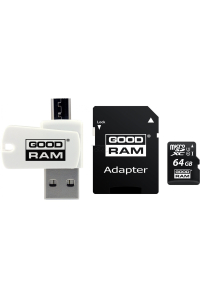 Goodram All in one M1A4-0640R12 flash paměť 64 GB MicroSDXC Class 10 UHS-I + čtečka karet Obrázok pre Goodram All in one M1A4-0640R12 flash paměť 64 GB MicroSDXC Class 10 UHS-I + čtečka karet