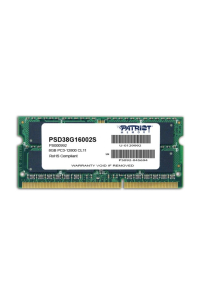 Patriot Memory 8GB PC3-12800 paměťový modul 1 x 8 GB DDR3 1600 MHz Obrázok pre Patriot Memory 8GB PC3-12800 paměťový modul 1 x 8 GB DDR3 1600 MHz