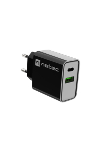 Obrázok pre NATEC SÍŤOVÁ NABÍJEČKA RIBERA USB-A+USB-C 20W PD