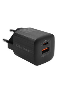 Qoltec 50764 nabíječka na PDA/mobilní telefon Laptop, Přenosná herní konzole, Externí baterie, Chytrý telefon, Chytré hodinky, Tablet Černá AC Rychlé nabíjení Vnitřní Obrázok pre Qoltec 50764 nabíječka na PDA/mobilní telefon Laptop, Přenosná herní konzole, Externí baterie, Chytrý telefon, Chytré hodinky, Tablet Černá AC Rychlé nabíjení Vnitřní
