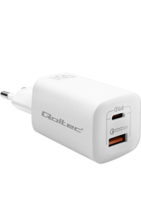 Qoltec 50765 nabíječka na PDA/mobilní telefon Laptop, Přenosná herní konzole, Externí baterie, Chytrý telefon, Chytré hodinky, Tablet Bílá AC Rychlé nabíjení Vnitřní Obrázok pre Qoltec 50765 nabíječka na PDA/mobilní telefon Laptop, Přenosná herní konzole, Externí baterie, Chytrý telefon, Chytré hodinky, Tablet Bílá AC Rychlé nabíjení Vnitřní