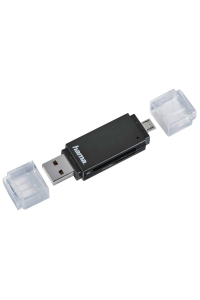 Obrázok pre Hama USB 2.0 OTG čítačka kariet Basic, SD/microSD, čierna