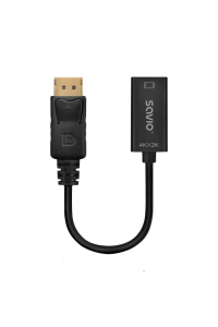 Obrázok pre Adaptér Savio DisplayPort (M) v1.2 - HDMI A (F) v1.4, 4K, AK-62