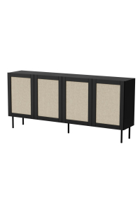 Obrázok pre JUTA 4D komoda 4D 200x39,5x90 černá + linol calabria