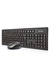 A4Tech 7100N desktop klávesnice Obsahuje myš RF bezdrátový QWERTY Anglický Černá Obrázok pre A4Tech 7100N desktop klávesnice Obsahuje myš RF bezdrátový QWERTY Anglický Černá