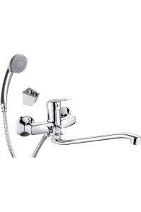 Obrázok pre Wall-mounted washbasin mixer with extended spout - hose and shower set connection