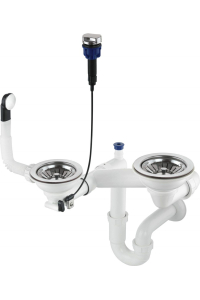 Siphon for 1.5- and 2-bowl granite sink - Space-Saver Obrázok pre Siphon for 1.5- and 2-bowl granite sink - Space-Saver